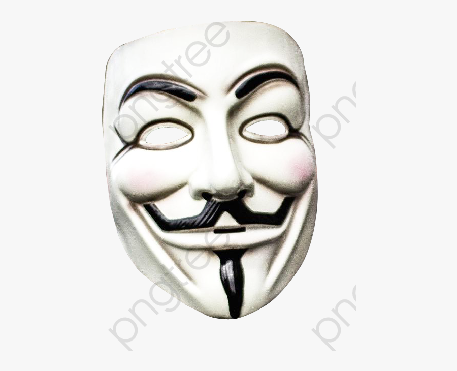 Face Mask Clipart - Man In Anonymous Mask, Transparent Clipart