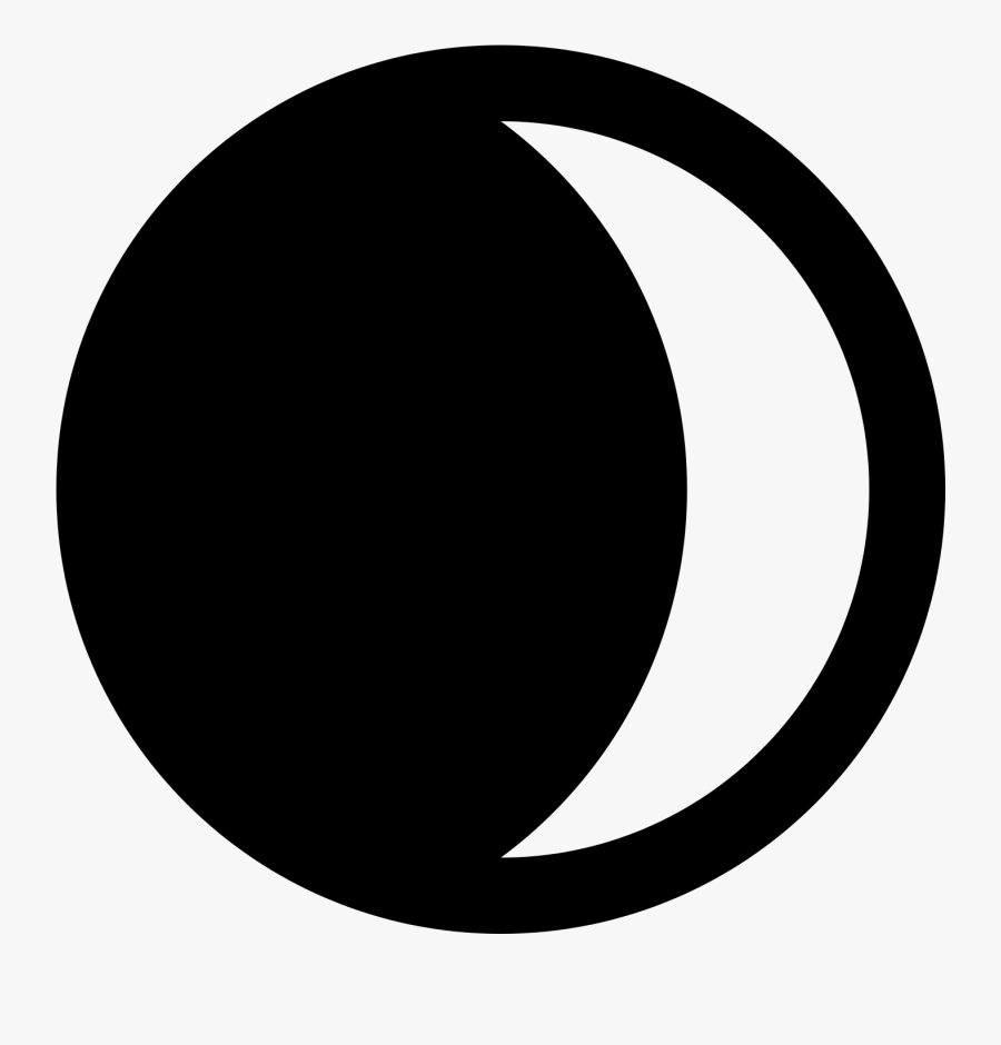 Moon Black And White Crescent Moon Clipart Black And - Waxing Crescent Clip Art, Transparent Clipart