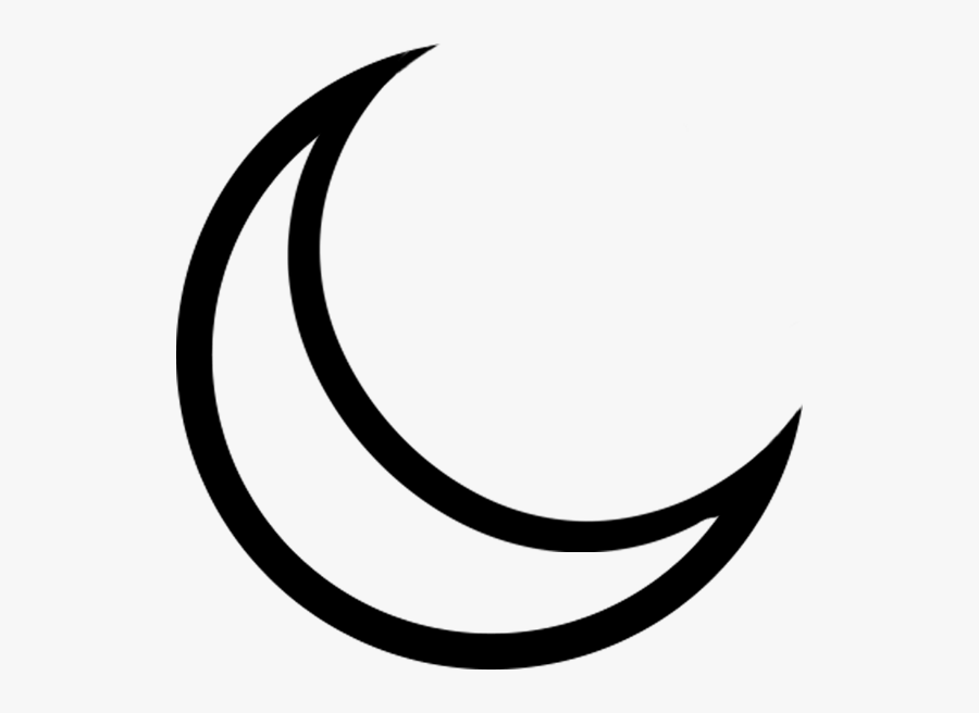 Transparent Moon Clipart Outline - Moon Crescent Moon Graphic, Transparent Clipart