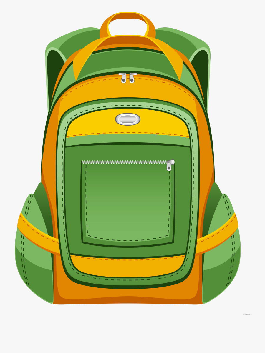 Transparent Bags Clipart - School Bag Vector Png, Transparent Clipart