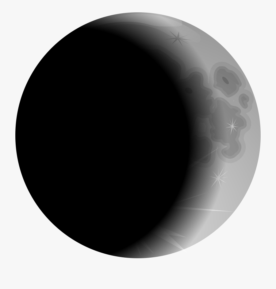 Crescent Clipart Dark Moon - Waxing Crescent Clip Art, Transparent Clipart