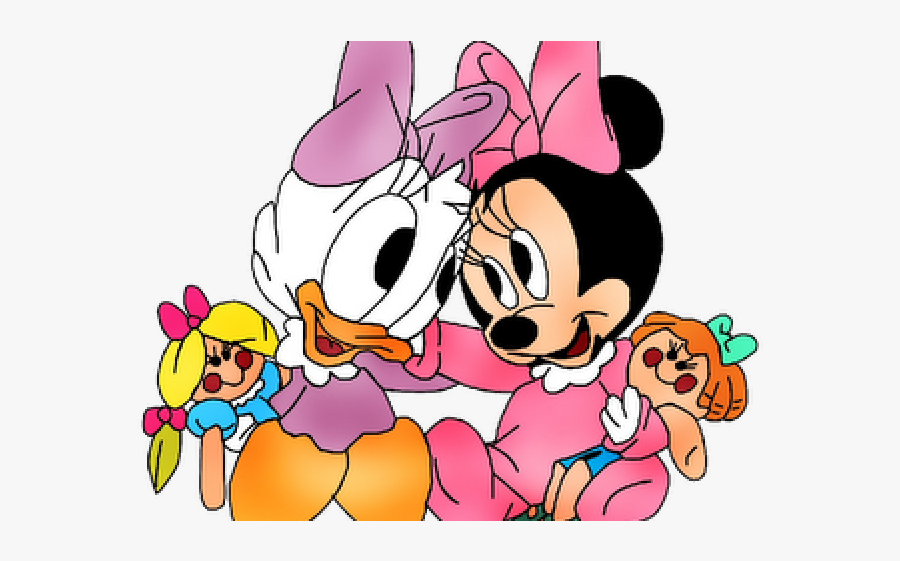 Baby Daisy Duck And Minnie Mouse, Transparent Clipart