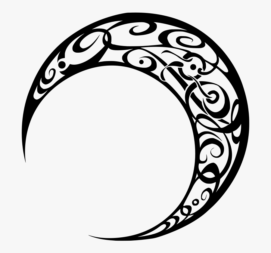 Mindfulness Drawing Moon Transparent Png Clipart Free - Moon Tribal Png, Transparent Clipart