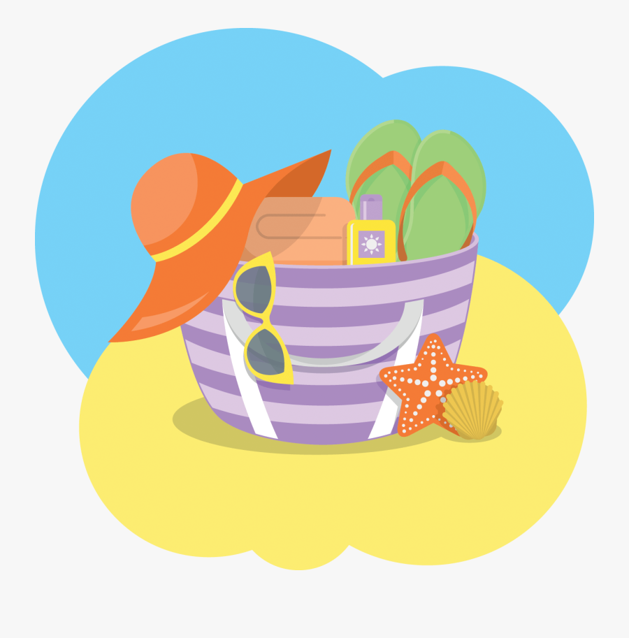 Beach Bag Clip Art, Transparent Clipart