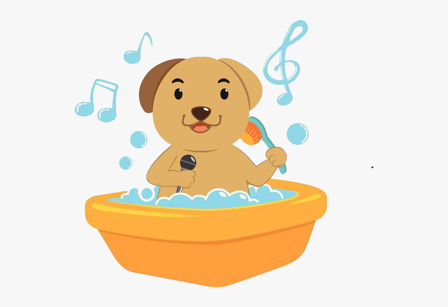 Clip Art Dog In A Bathtub - Baño De Mascotas Animado, Transparent Clipart