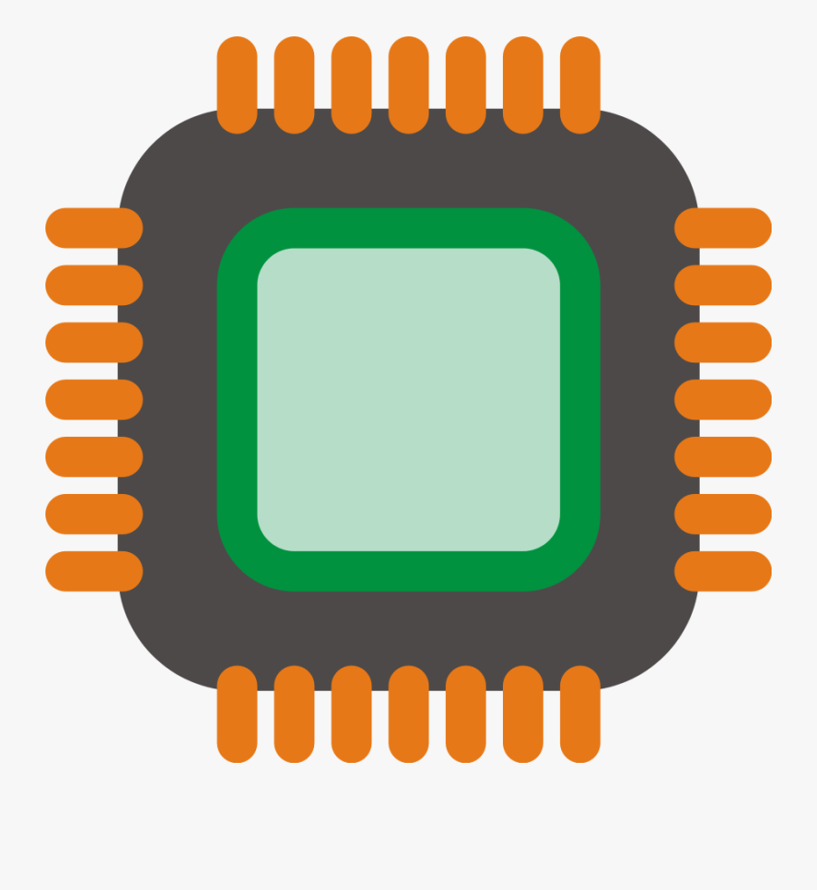 Square,area,orange - Computer Chip Clipart, Transparent Clipart