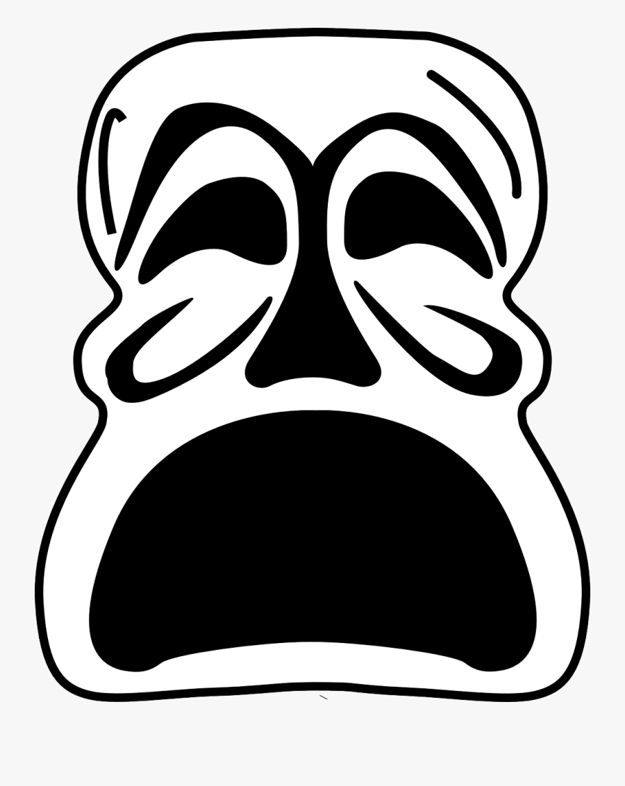 Theatre Mask Clipart - Sad Mask Clipart, Transparent Clipart