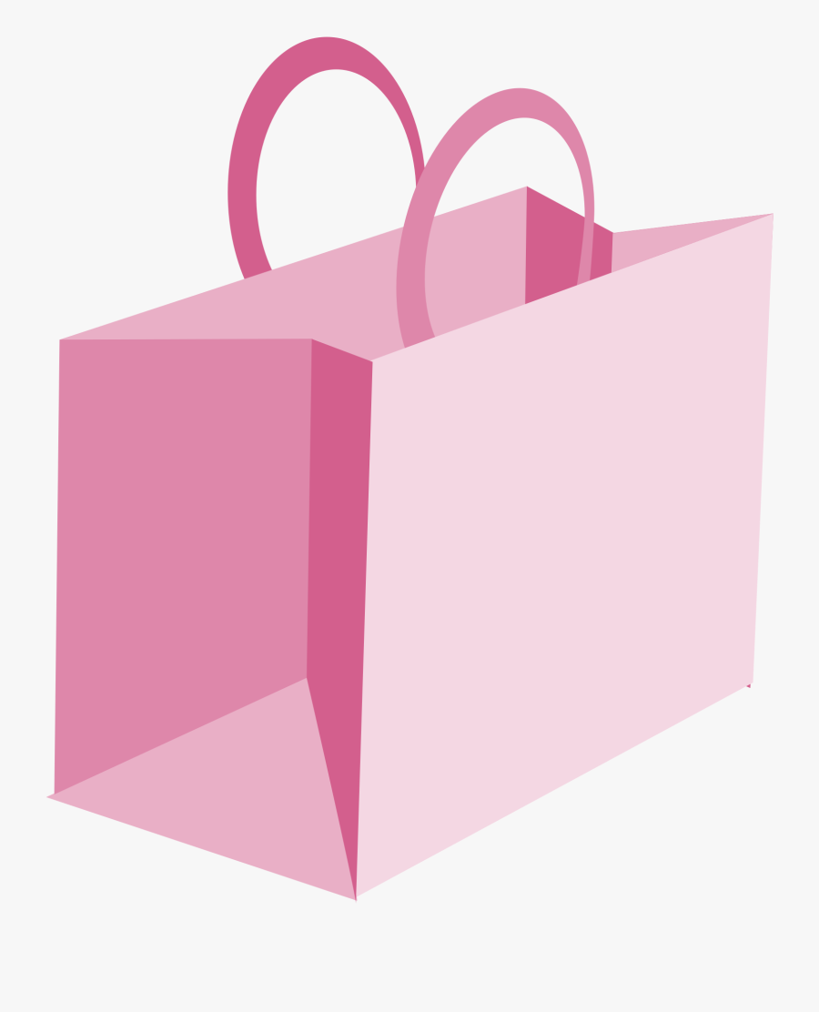 Shopping Bag Clipart Clear Background - Pink Shopping Bag Icon, Transparent Clipart