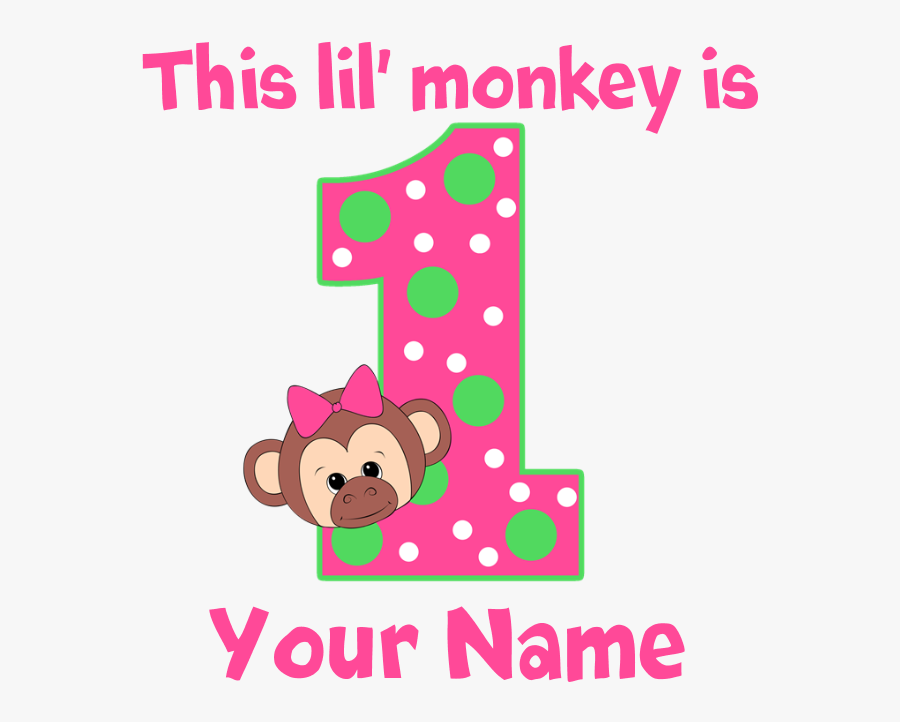 1st Birthday Monkey Girl Teddy Bear - Cartoon, Transparent Clipart