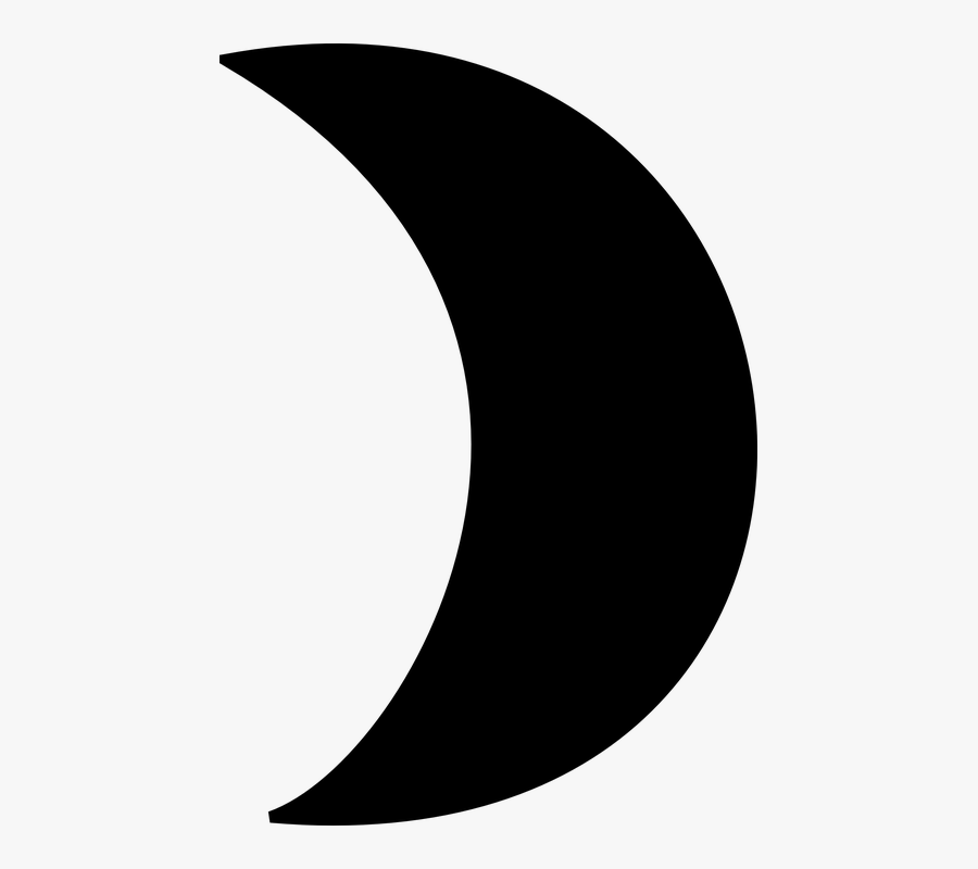 Transparent Crescent Moon Clipart Black And White - Crescent Moon Clipart, Transparent Clipart