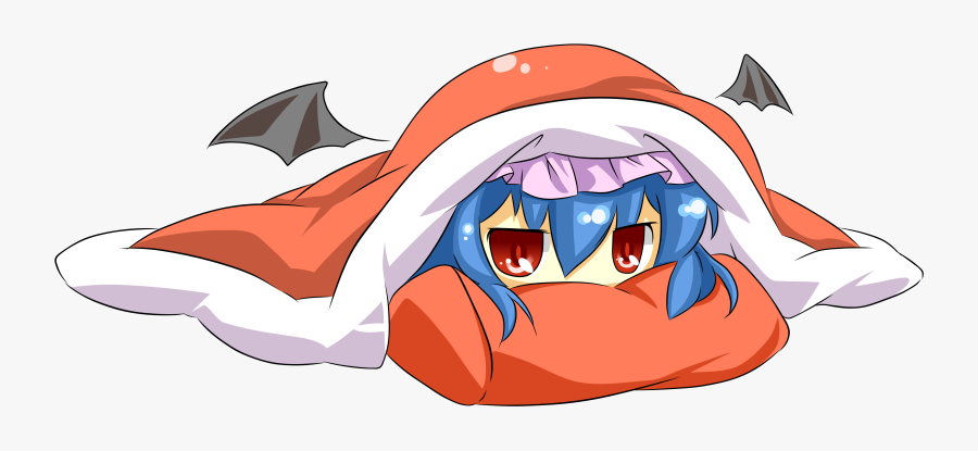 667kib, 4026x1695, - Chibi Anime Girl In Blanket, Transparent Clipart