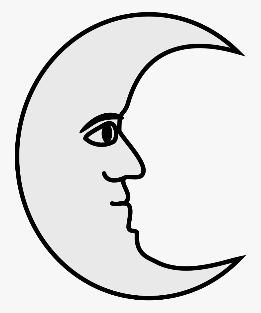 Clip Art Transparent File Coa Illustration Elements - Moon Cliparts Black & White, Transparent Clipart