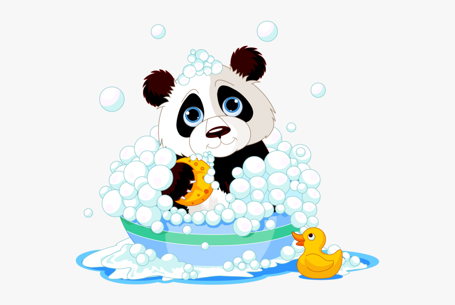 Panda Bears Cartoon Animal Images Free To Download - Wet Dog Wet Clipart, Transparent Clipart
