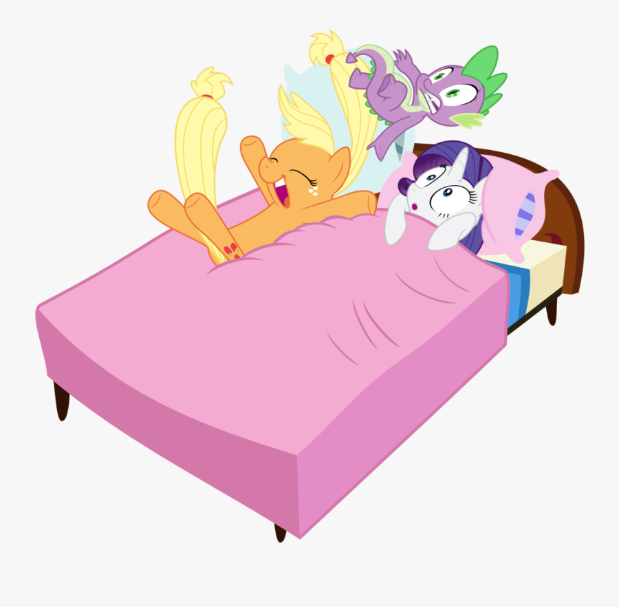 Applejack Bed Happy - Mlp Bed Vector, Transparent Clipart