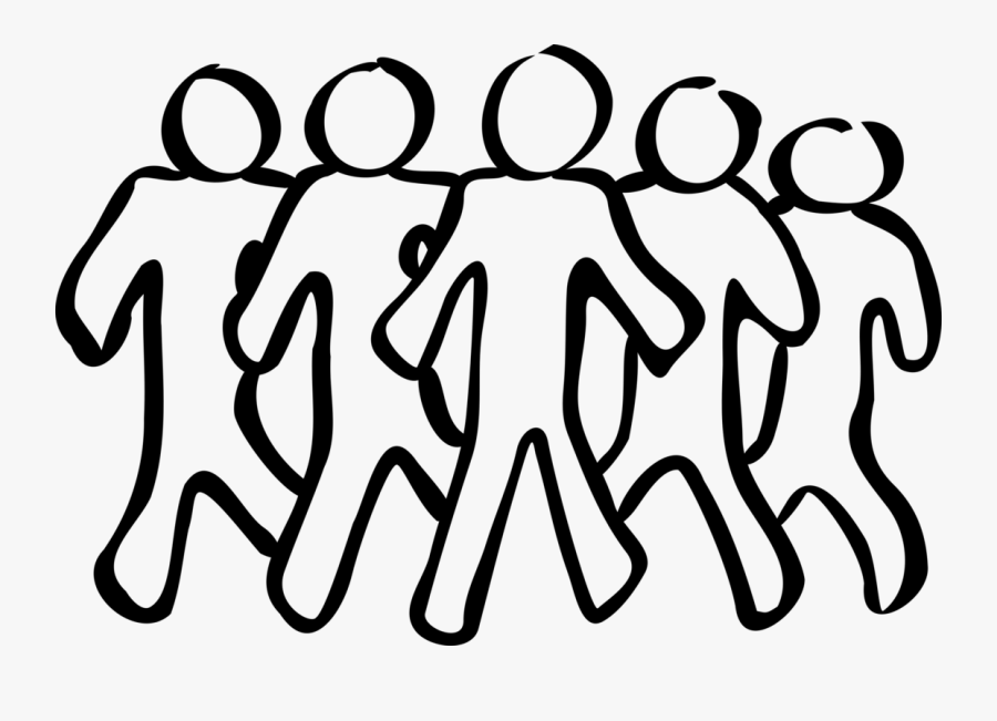 Team - People Clipart Black And White, Transparent Clipart