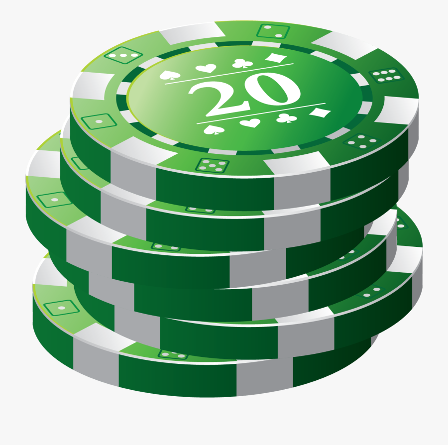 Green Poker Chips Png, Transparent Clipart