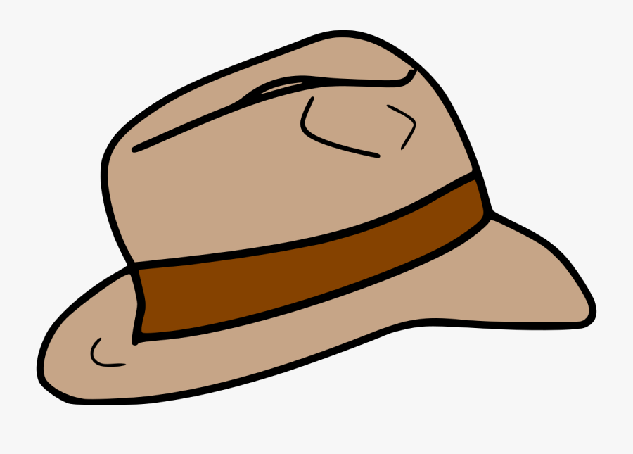 Fedora Clipart Adventure Hat - Cartoon Indiana Jones Hat, Transparent Clipart