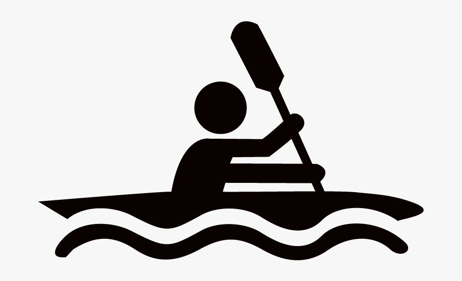 Kayaking Clipart Adventure - Kayaking Clip Art Black And White, Transparent Clipart
