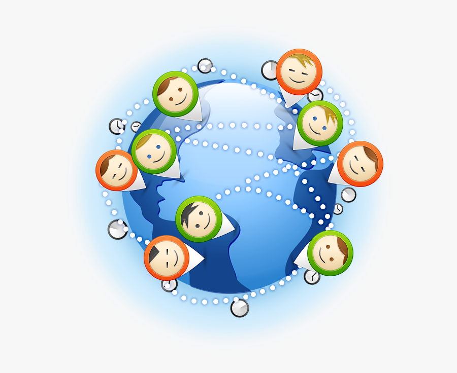 Support Clipart Team Member - Communication Across The Globe, Transparent Clipart