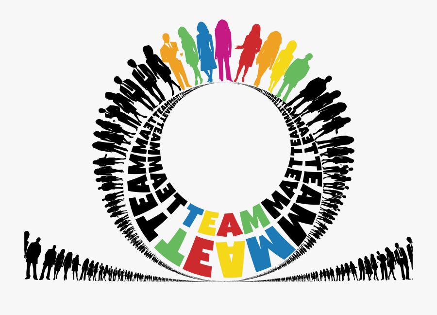 Typography Big Image Png - Silhouette People, Transparent Clipart