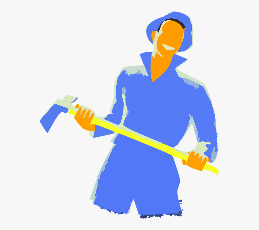 Farmer Holding Axe Svg Clip Arts - Farmer With An Axe, Transparent Clipart