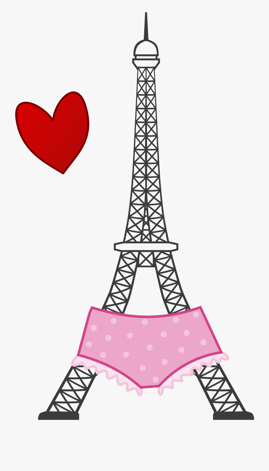 Simple Eiffel Tower Clipart, Transparent Clipart