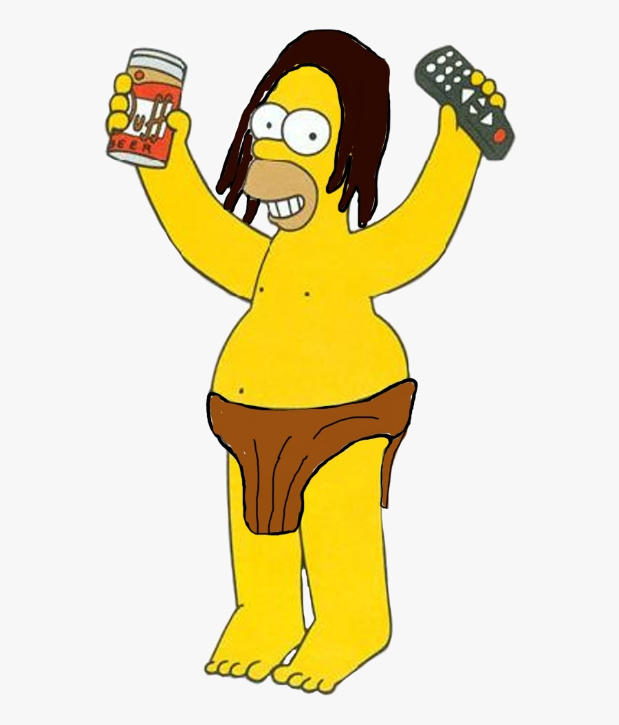 Homer Simpson As Tarzan - Homer Simpson In His Underwear, Transparent Clipart