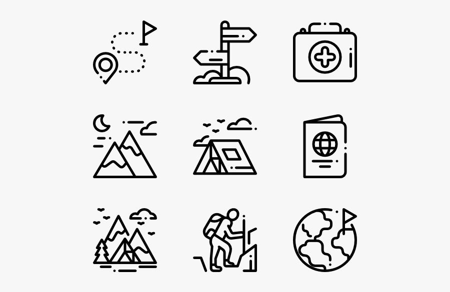 Clip Art Adventure Icons - Surf Icons, Transparent Clipart