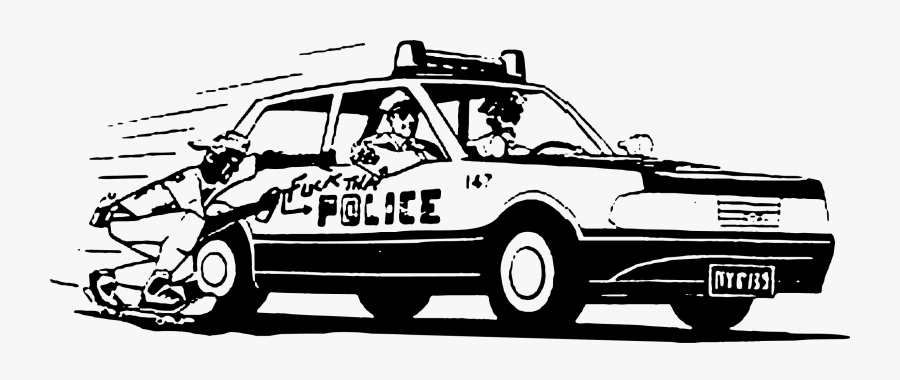 Police Car Police Officer - Fuck The Police Vector, Transparent Clipart