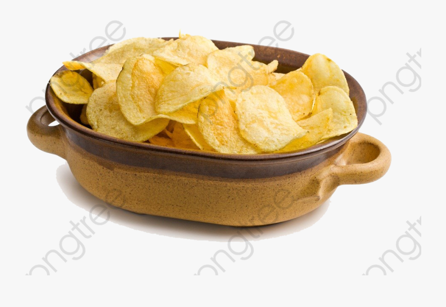 Potato Chips On The Plate - Potato Chip, Transparent Clipart