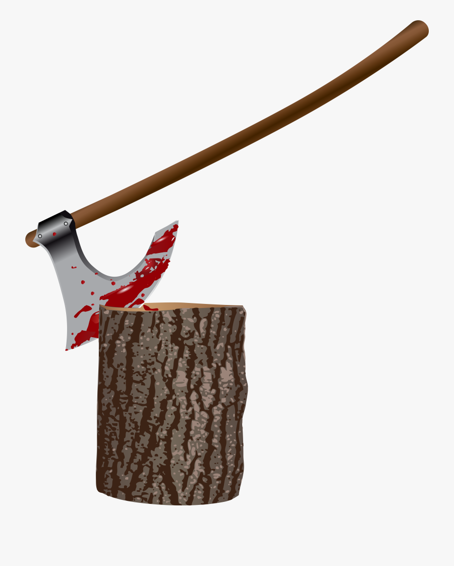 Bloody Axе And Stump Png Clipart Image - Stump With Axe Png, Transparent Clipart