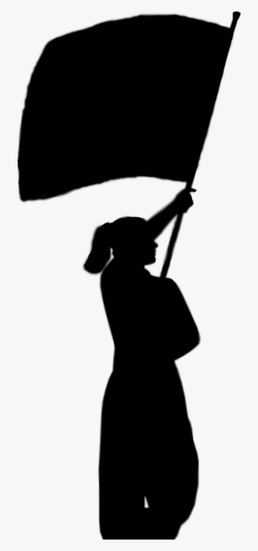 Drill Team Clipart - Color Guard For Marching Band Silhouette, Transparent Clipart
