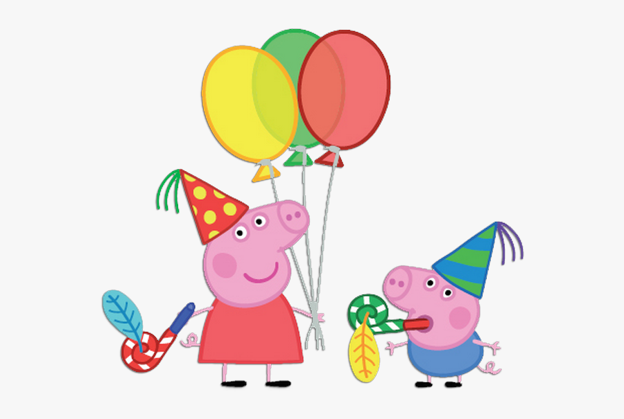 Clipart Birthday Peppa Pig - Peppa And George Party, Transparent Clipart