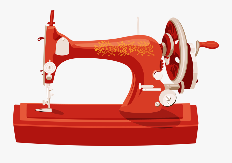 Sewing Machines Thread Pin Clip Art - Sewing Machine Clip Art Red, Transparent Clipart