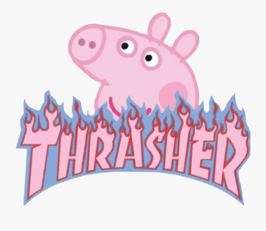 #thrasher #peppapig #aesthetic #peppa #pig #vsco #vscogirl - Vsco Girl Stickers Pink, Transparent Clipart