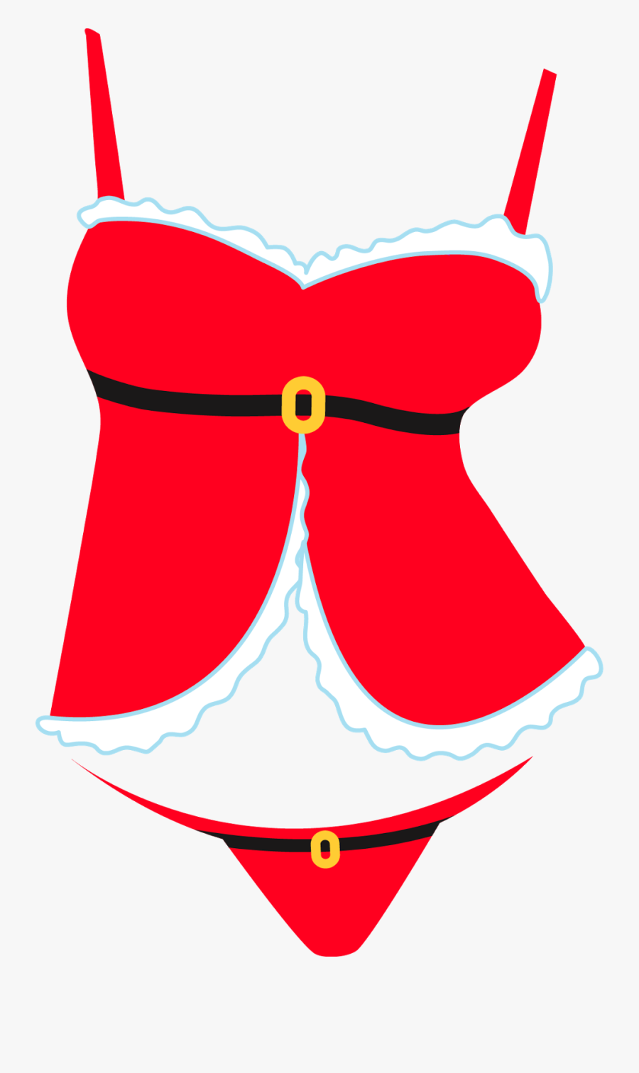 Lingerie Inspired In Santa Images - Clipart Woman Lingerie, Transparent Clipart