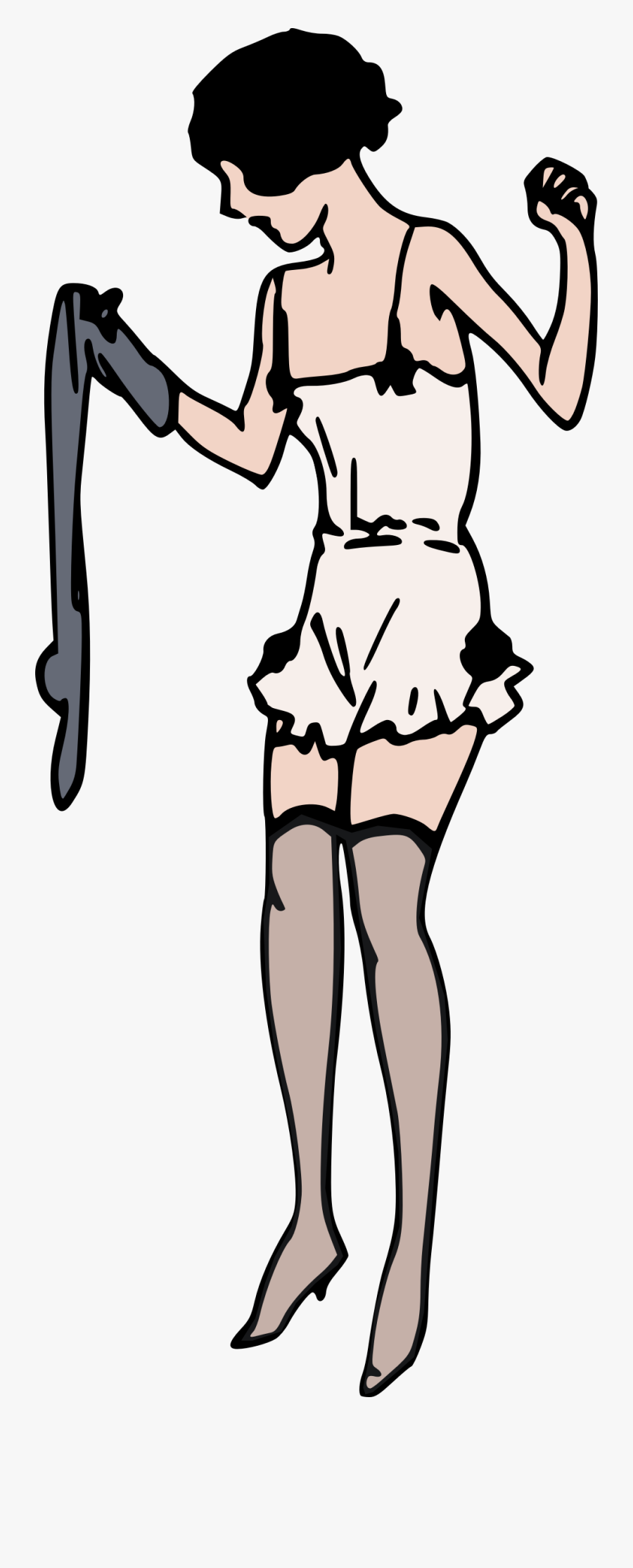 Lady In Underwear Clip Arts - Woman Wearing Underwear Clip Art, Transparent Clipart