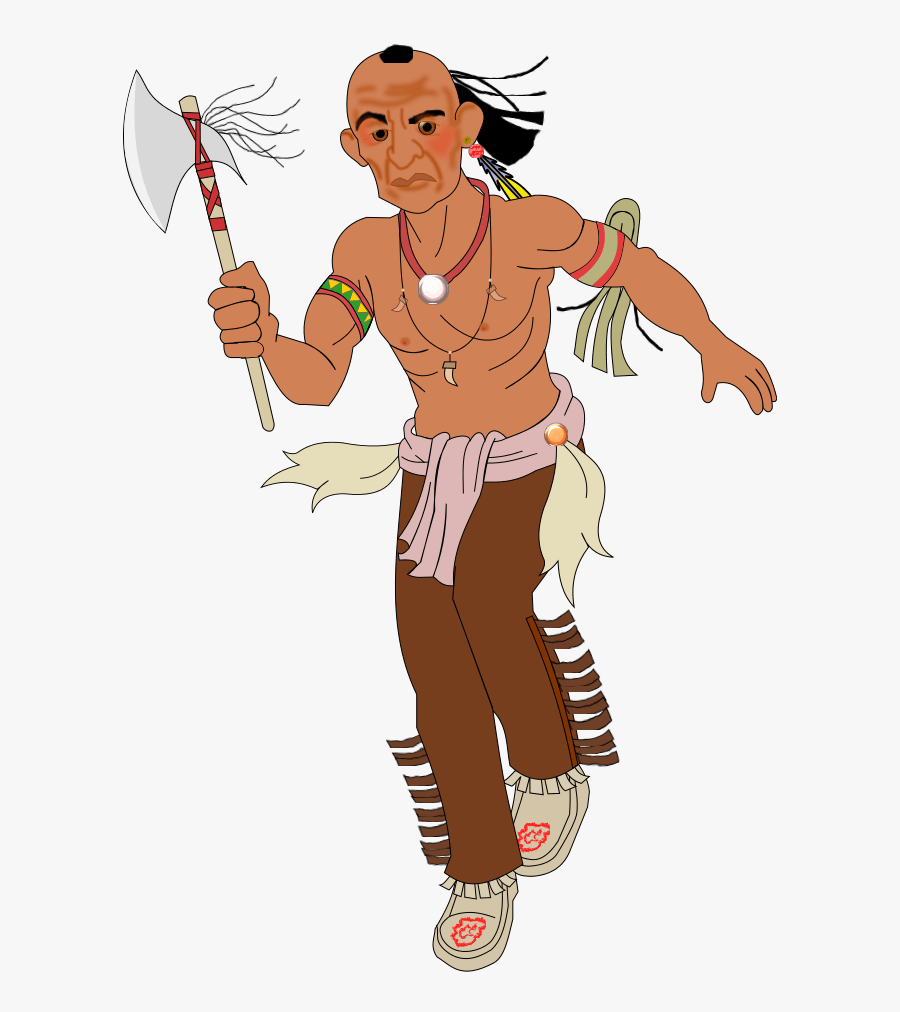 Axe, Indian, Running, Warpath, Man, Fighter - Free Clipart Indians, Transparent Clipart