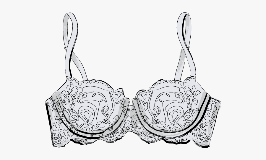 Collection Of Free Bra Drawing Download On Ui Ex - Drawing Of A Bra, Transparent Clipart