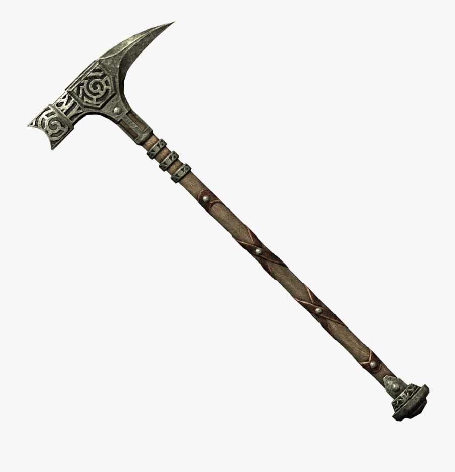 Clip Art Library Stock Viking Axe Clipart - Skyrim Steel Warhammer, Transparent Clipart