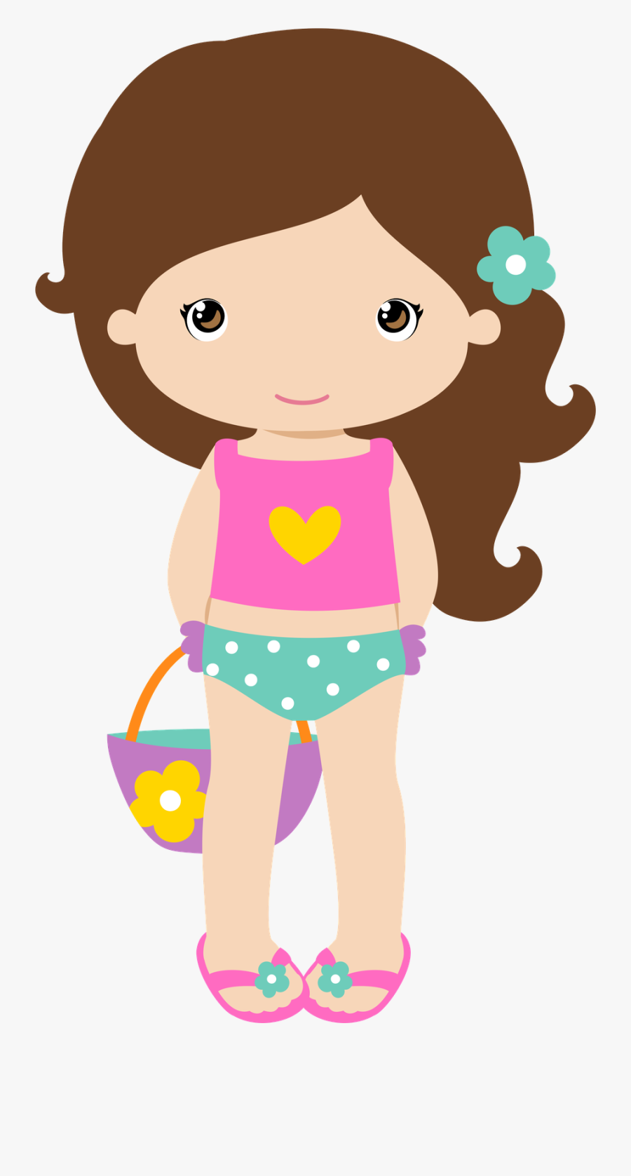 Summer Girl Clipart, Transparent Clipart