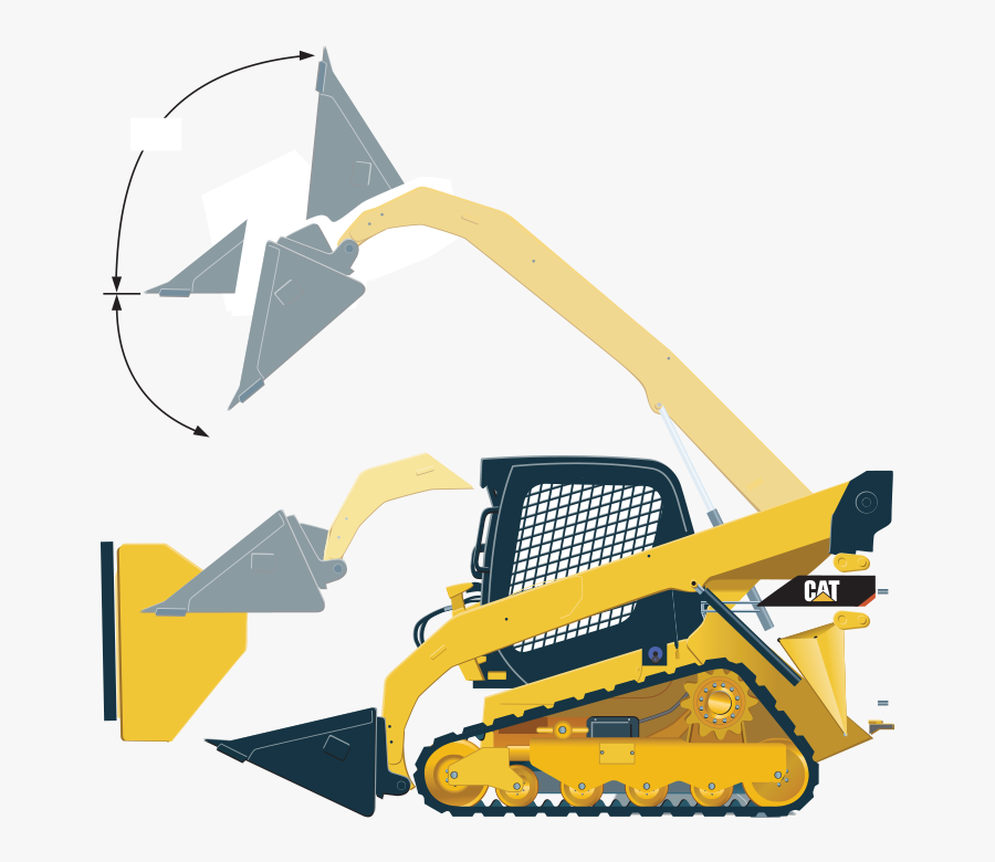 249dac Compact Track Loader Clip Art Library Library - Construction Equipment, Transparent Clipart