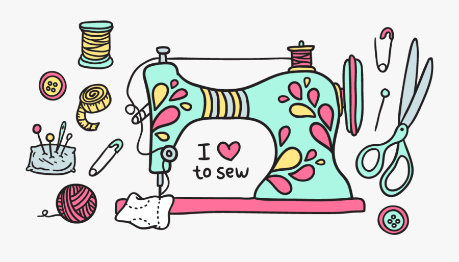 Sewing Machine Clip Art - Desenho Maquina De Costura, Transparent Clipart