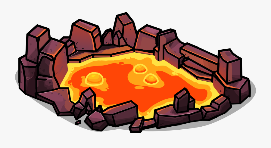 Lava Pool - Cartoon Pool Of Lava, Transparent Clipart