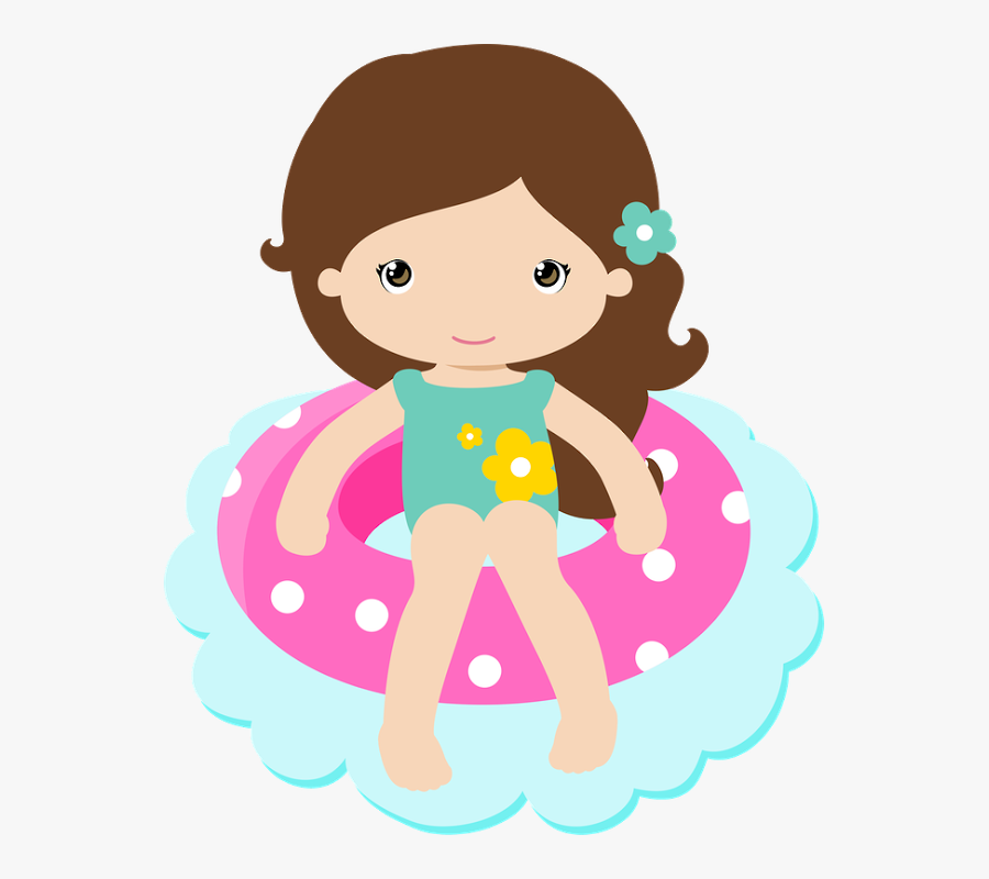 Clip Art Acuatico Pinterest Clip - Menina Pool Party Png, Transparent Clipart