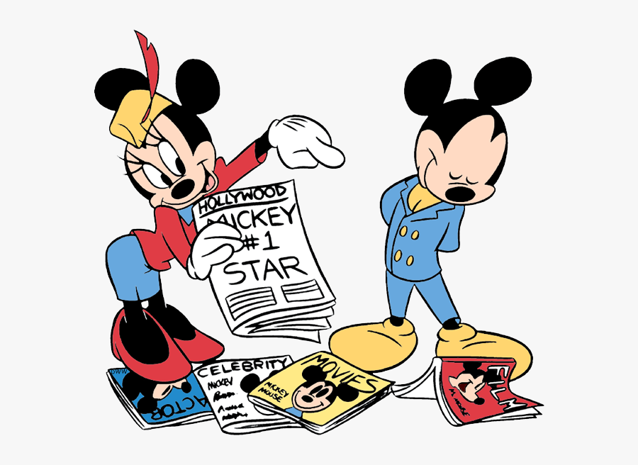 New Minnie Gushing Over Movie Star Mickey - Mickey And Minnie Mouse, Transparent Clipart