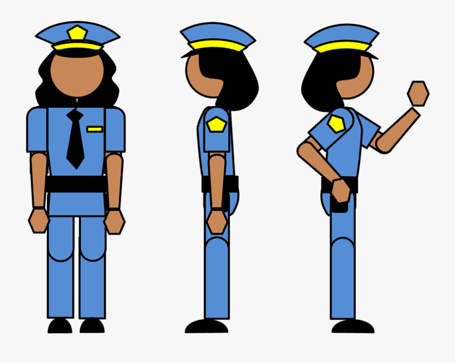 Police Clipart Easy - Police Officer Uniform Drawing, Transparent Clipart