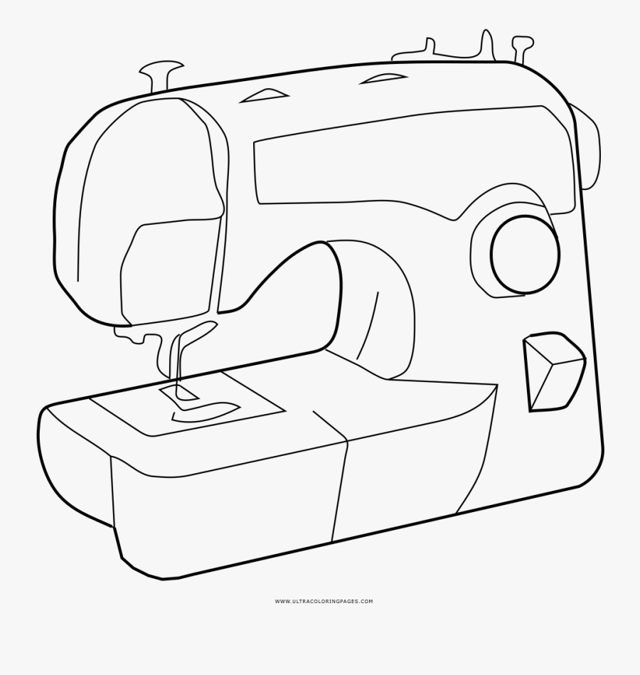 Sewing Machine Coloring Page - Macchina Da Cucire Disegni, Transparent Clipart