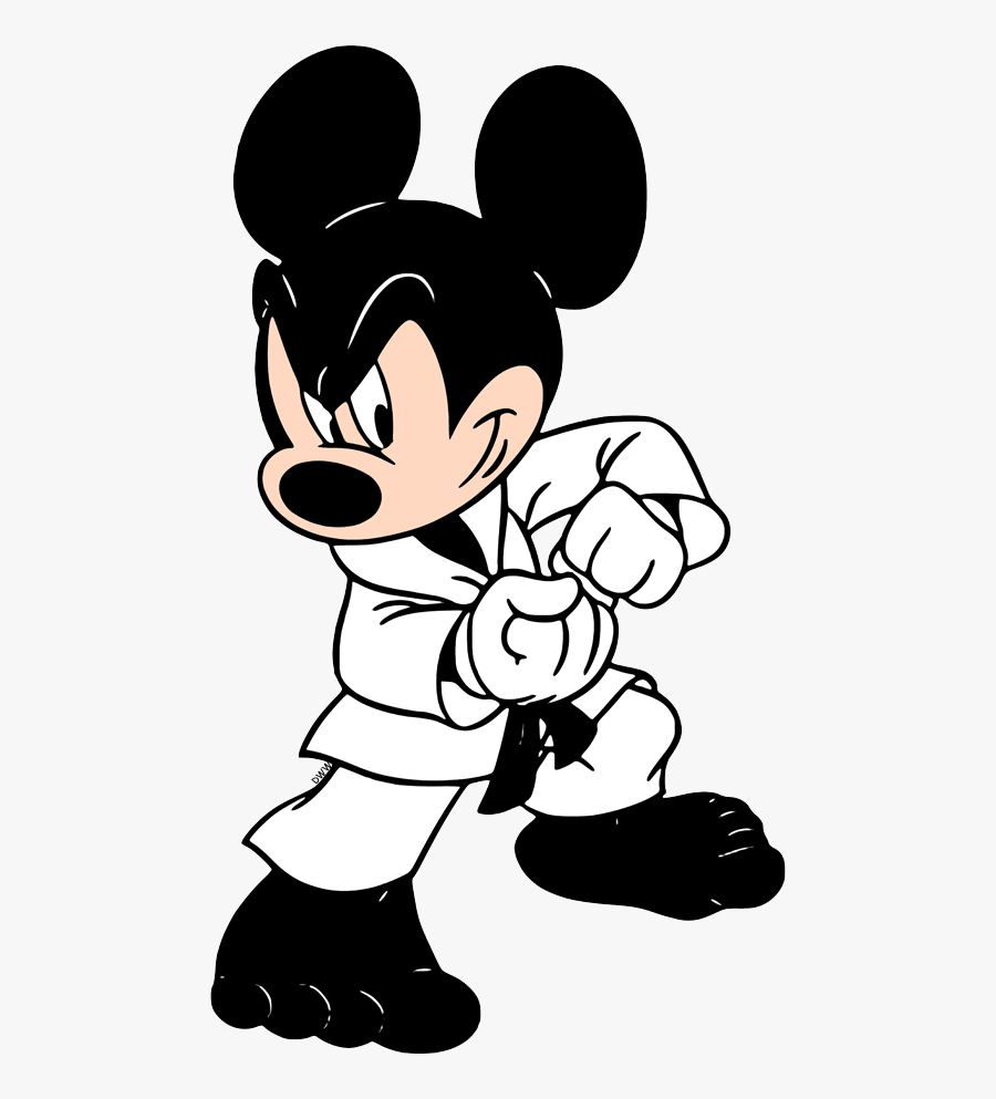 Mickey Mouse Karate, Transparent Clipart