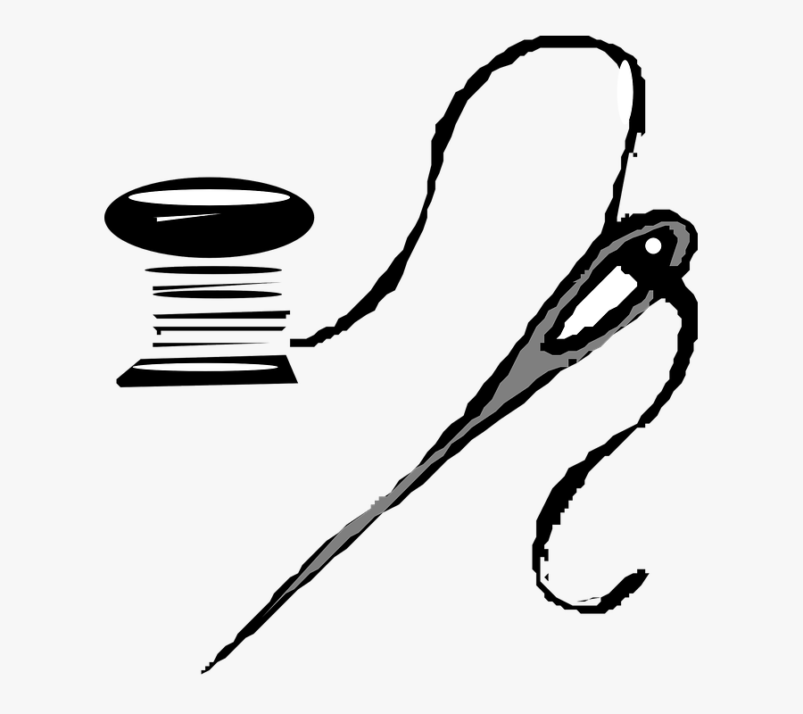 Needle, Thread, Needle Eye, Sewing, Reel, Needlework - Needle And Thread Clip Art, Transparent Clipart